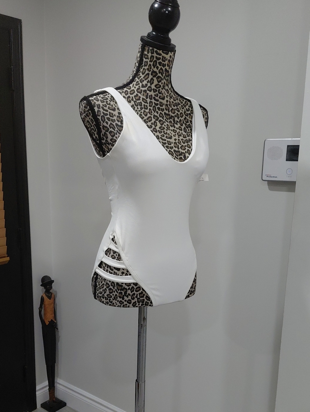 White V-Neck Sleeveless Women's Top